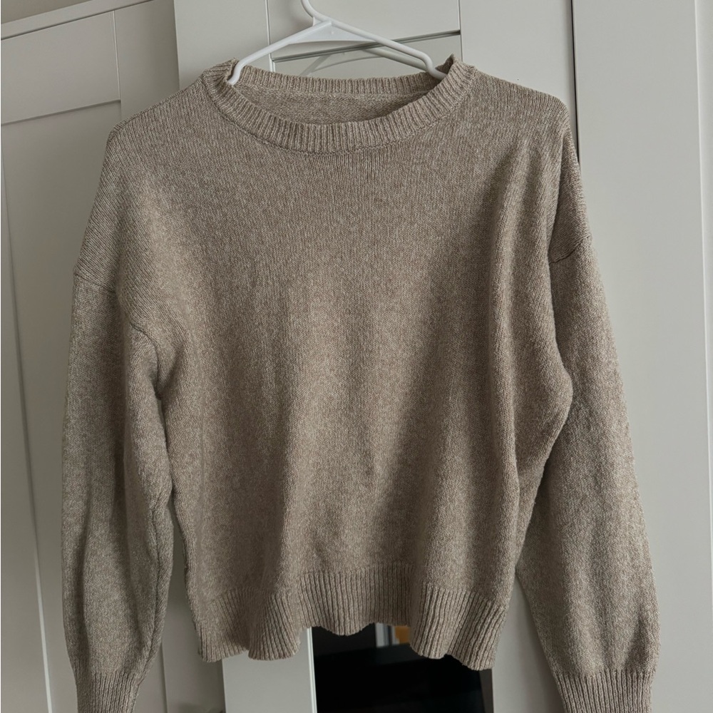 SHEIN Classic Beige Crew Neck Sweater